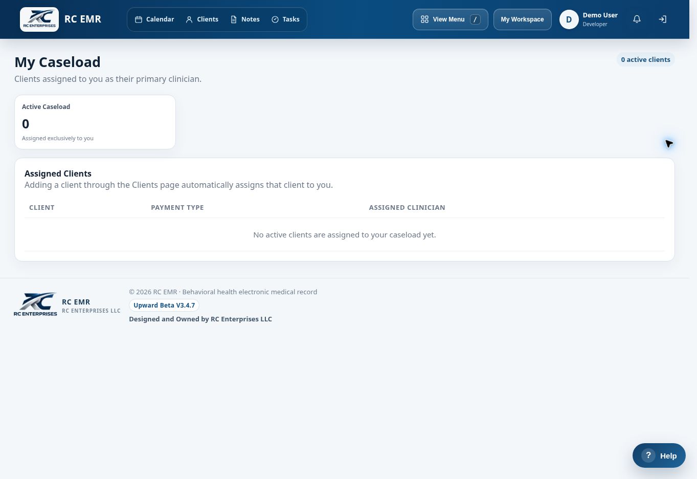 RC EMR Caseload interface
