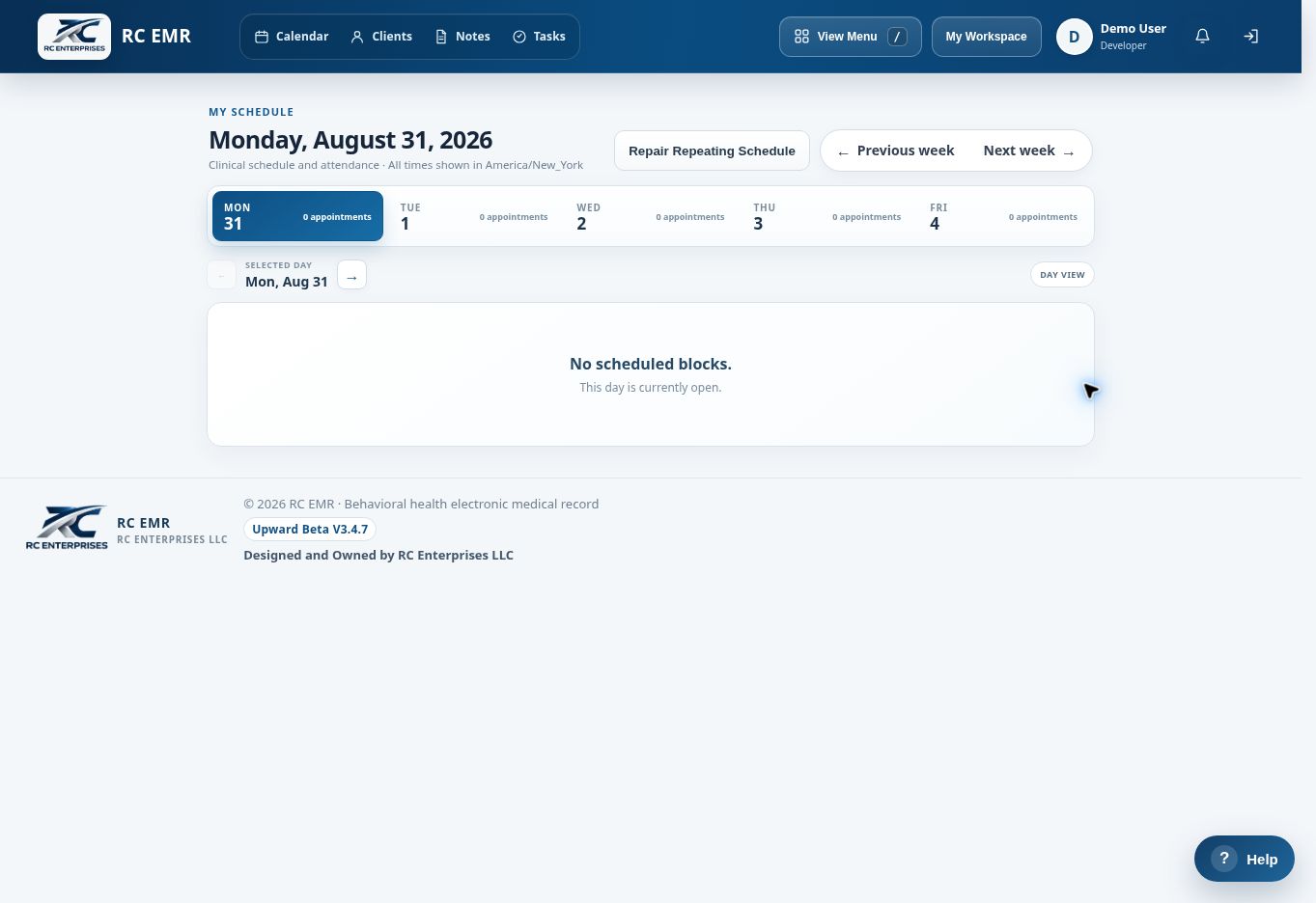RC EMR Scheduling